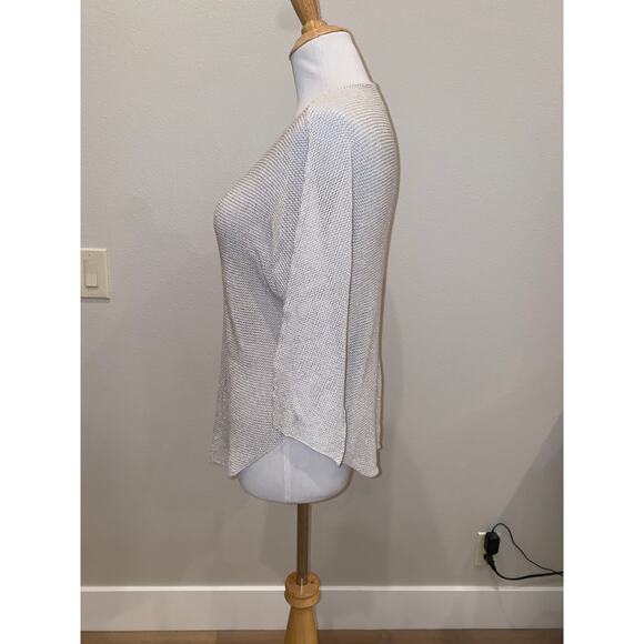 Zadig and Voltaire Sweater Top Open Knit Silver Size Small - Picture 2 of 5